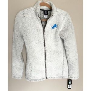 NWT Detroit Lions Juniors Sherpa Zip Up